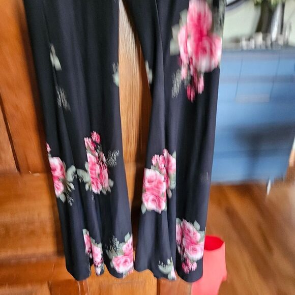 BONGO Wide Leg Stretch Waist Pants Womens Large Soft Flowy Lounge Boho Comfy - Picture 6 of 9